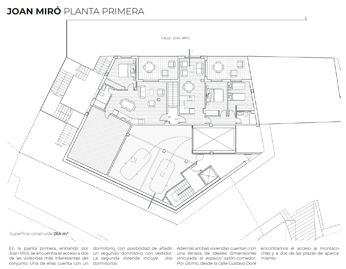 Stadstomt med projekt i Malaga huvudstad