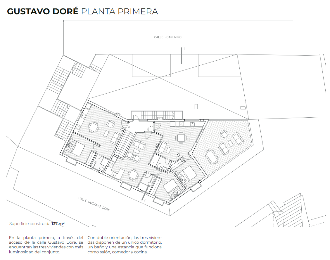 Urban plot with project in Malaga capital