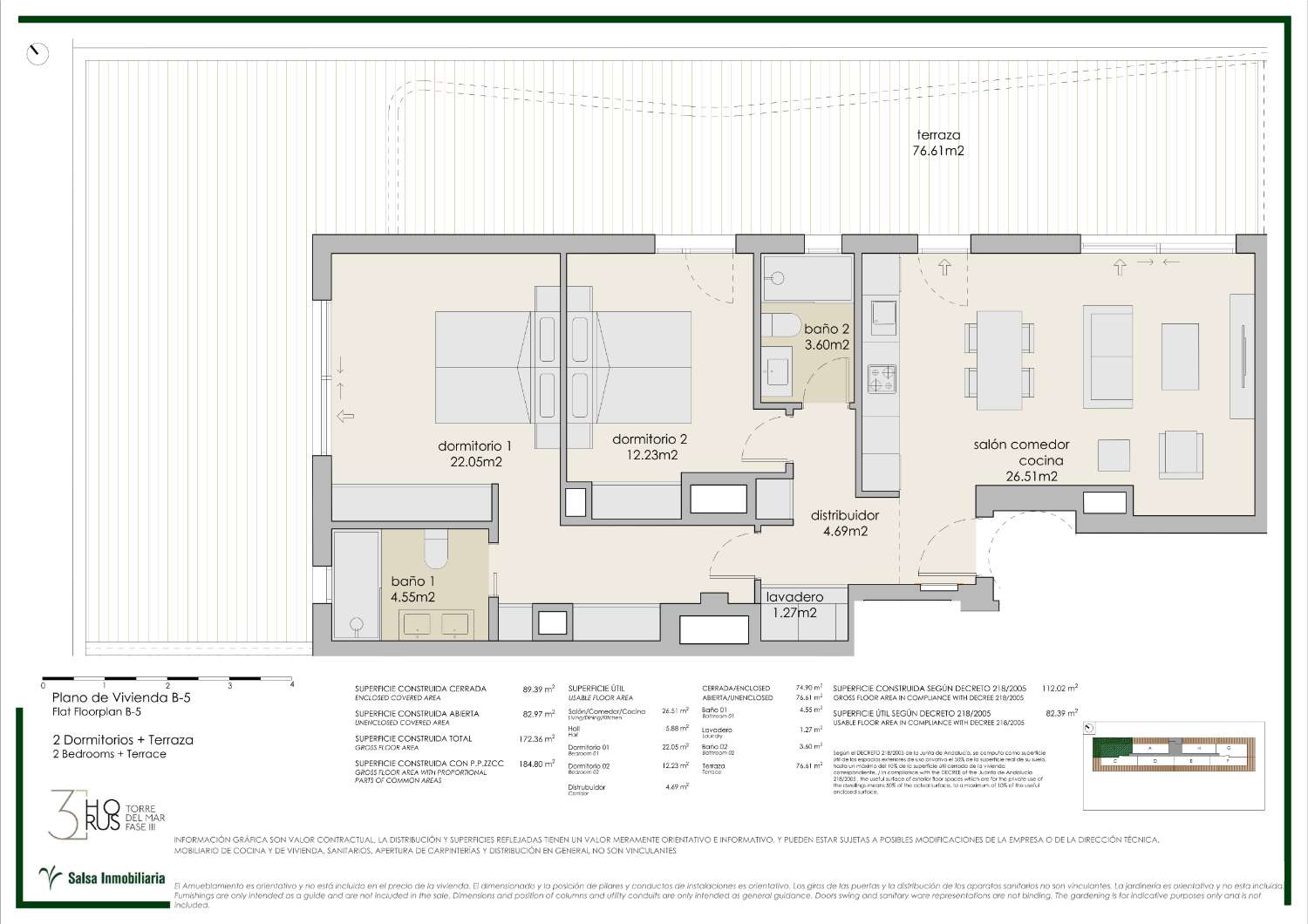 Residencial de viviendas de 2 dormitorios